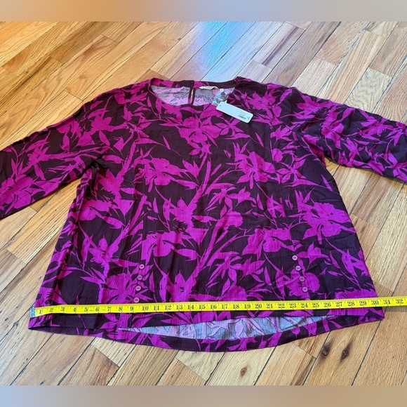 Soft Surroundings Women’s Oceo Gauze Tunic Top Tropical Fuchsia Pink Size 3X NWT - Picture 14 of 16